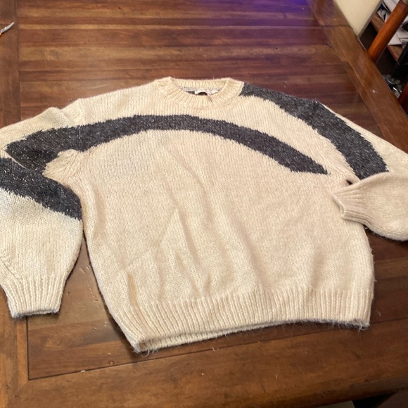 Grade & Gather Sweaters - Grade and Gather Crew Neck Sweater Over sized Style Boho Size Large